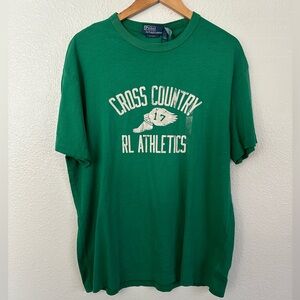 Polo Ralph Lauren PWing Cross Country RL Athletics Shirt Green Men’s Size Large